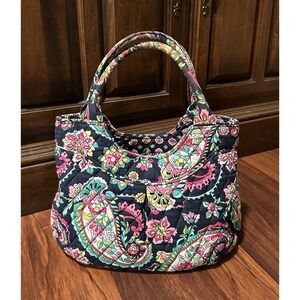 Vera Bradley Petal Paisley Mini Tote Handbag ~  Teal, Green, Pink  Floral
